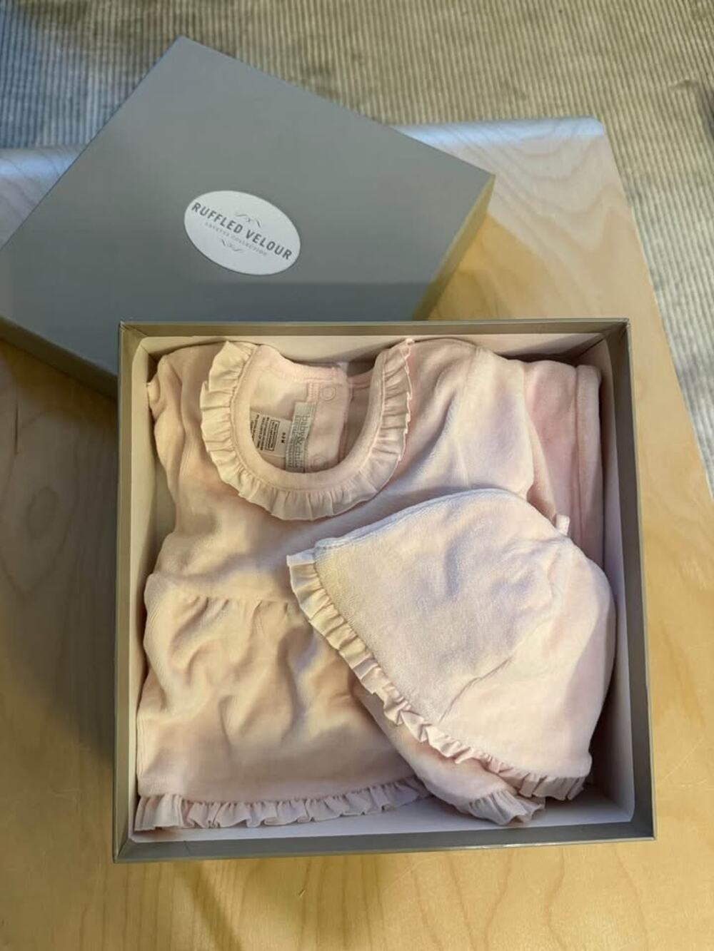 RH Baby & Child 0-3M 4pc Layette Velvet Pink Set pink